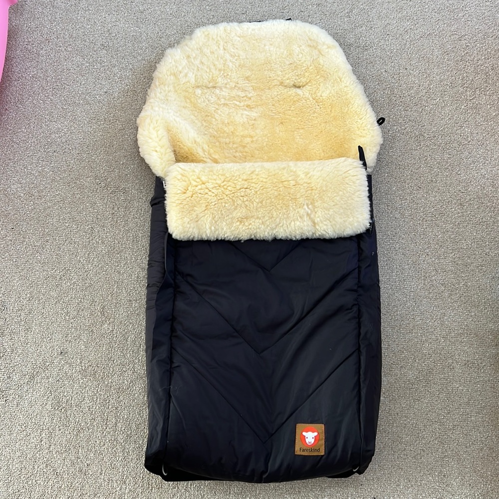 Fareskind 6-36month 100% sheepskin bunting bag for strollers, car seats